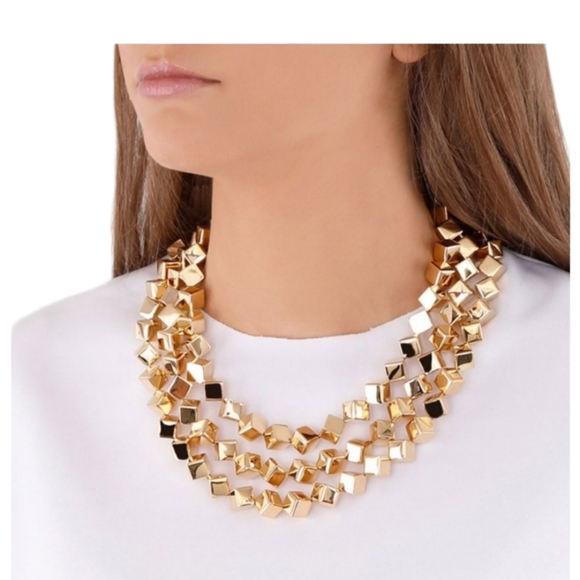DANIEL ESPINOSA MEXICAN GEOMETRY MULTI STRAND CUBES NECKLACE - Picture 1 of 5
